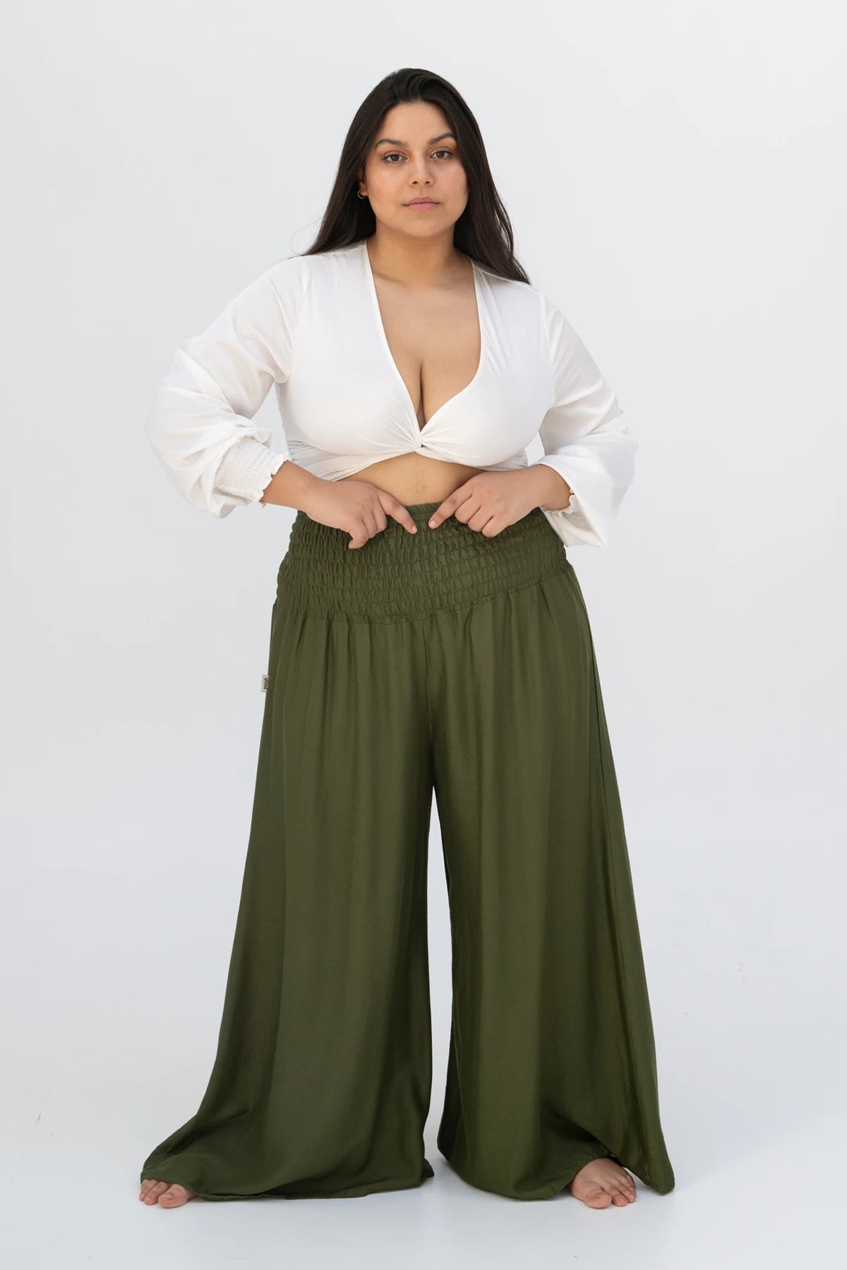 Palazzo Olive Plus Size