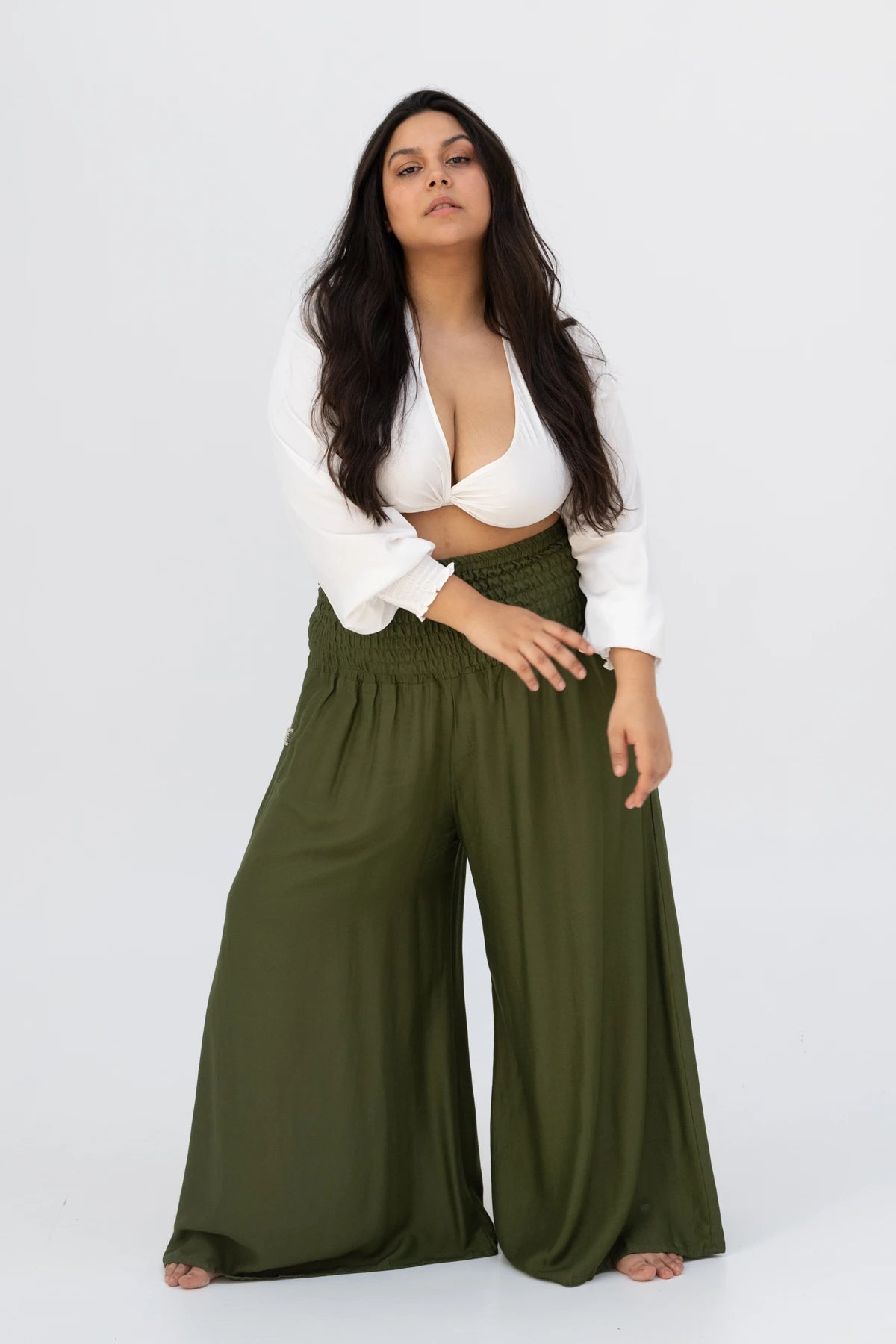 Palazzo Olive Plus Size