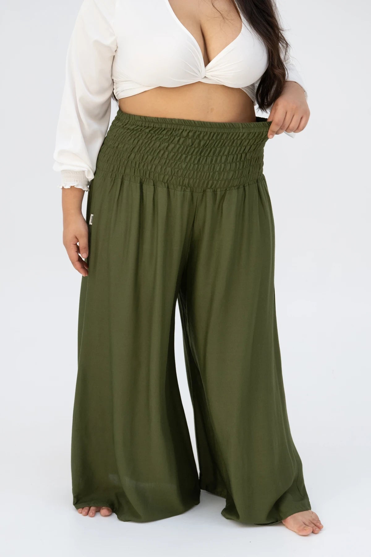 Palazzo Olive Plus Size