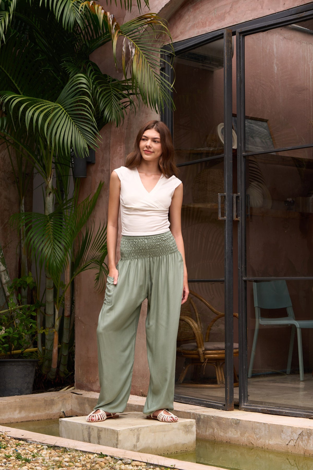 Harem pants sage green