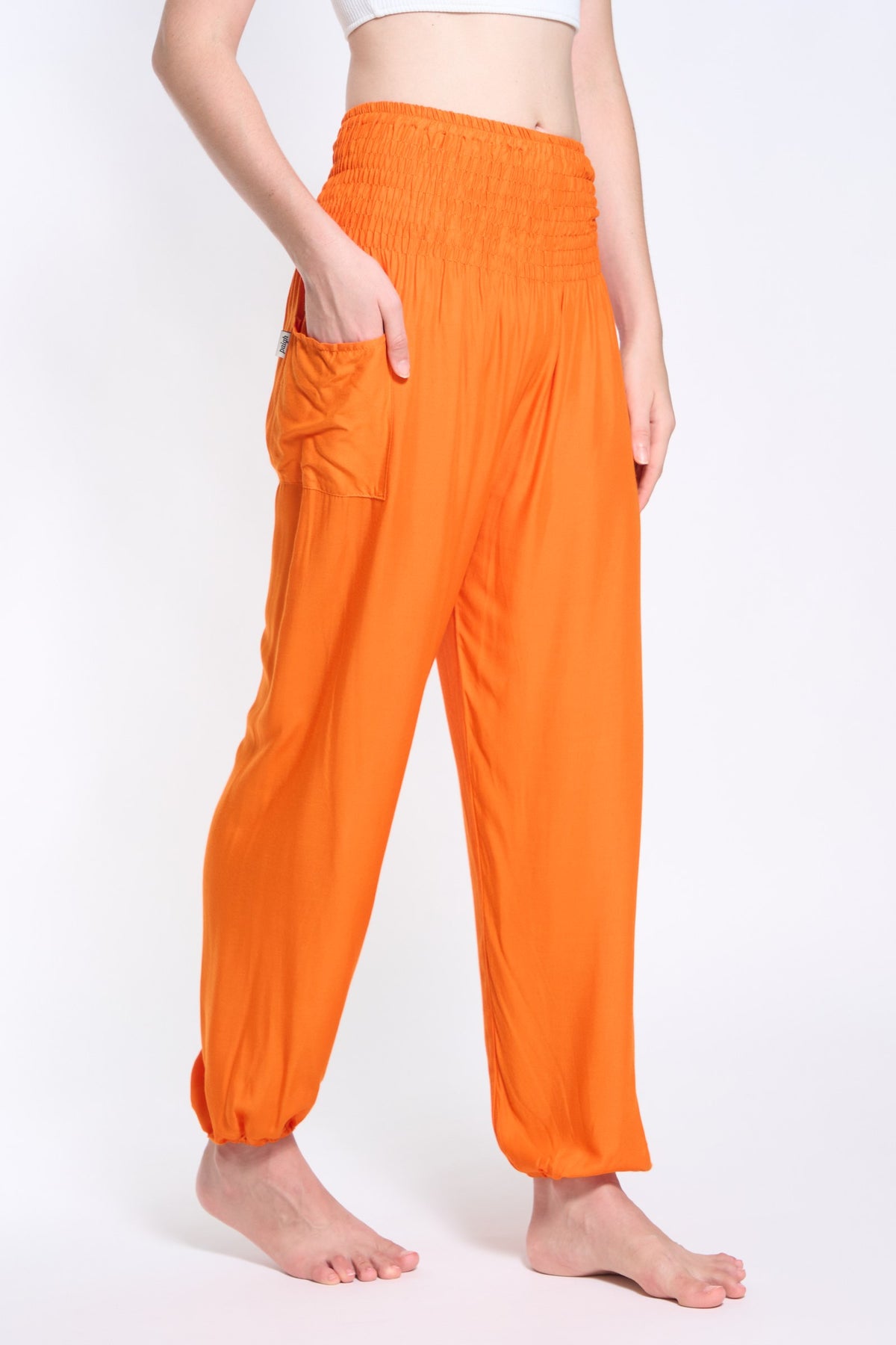 Harem pants raspberry red