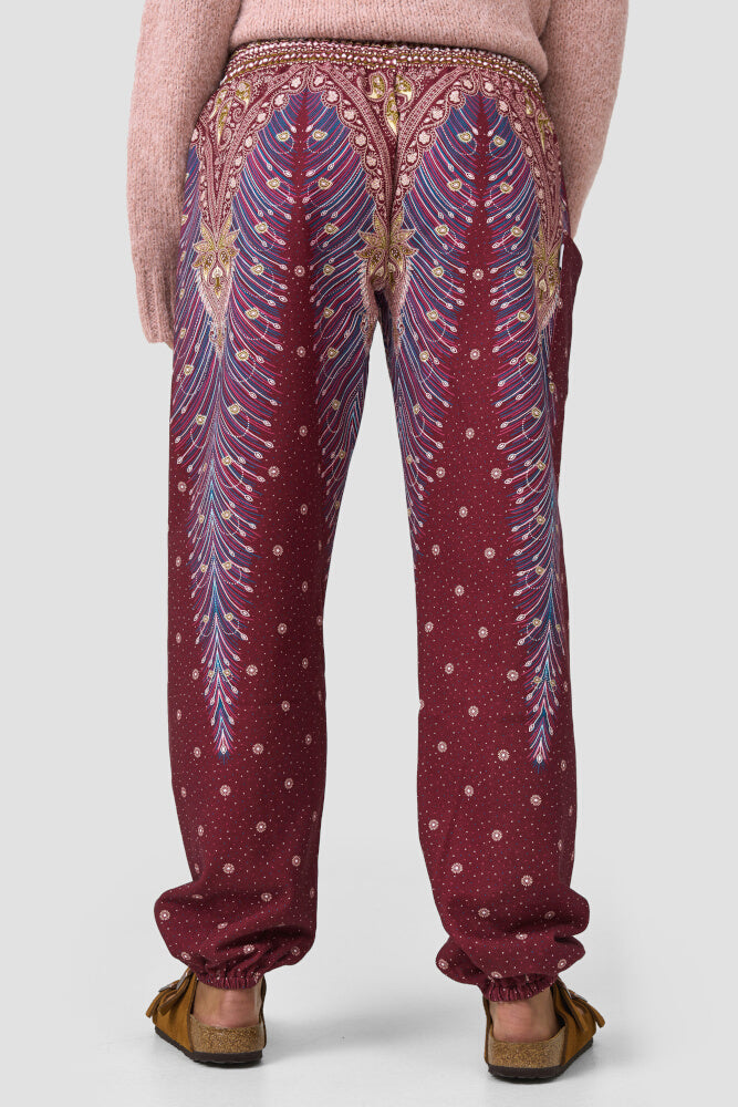 Warm Loungewear Harem Pants Oriental Volcano