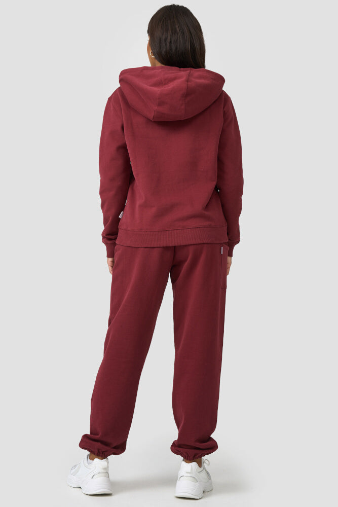 Warm Loungewear Harem Pants Wine Red