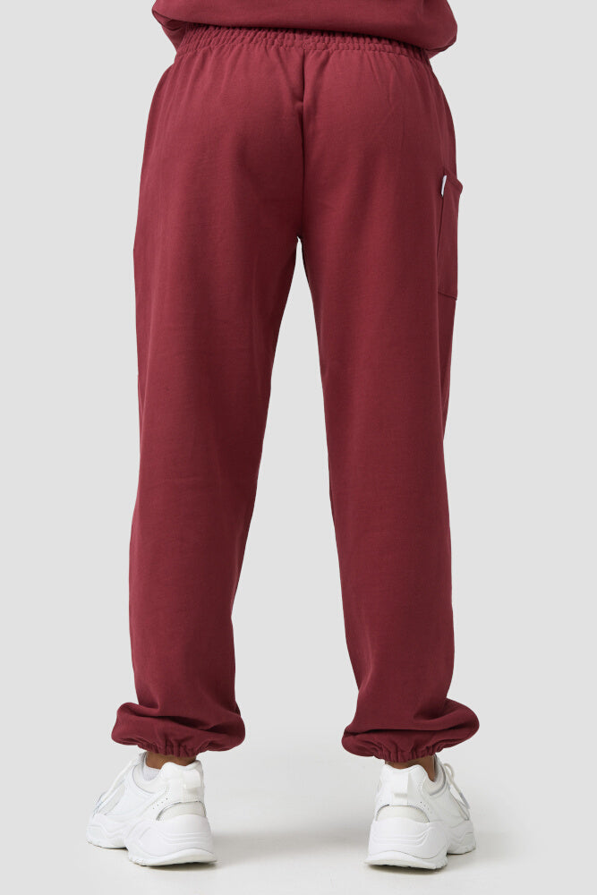 Warm Loungewear Harem Pants Wine Red